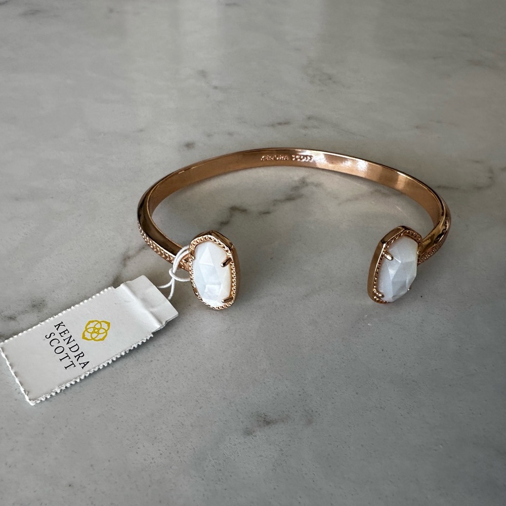 Kendra Scott Elton RoseGold and White Cuff Bracelet- NWT!